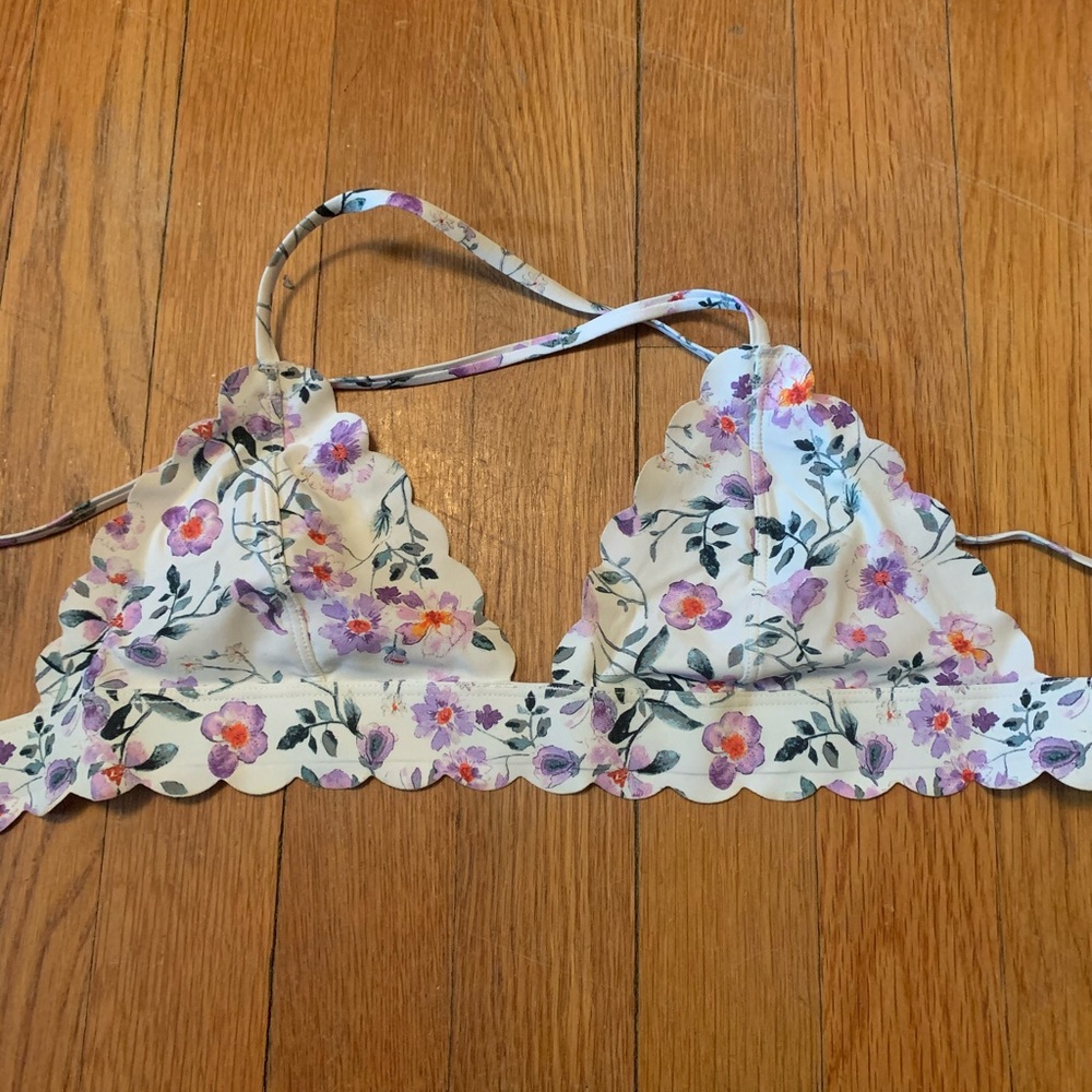 Floral bikini top